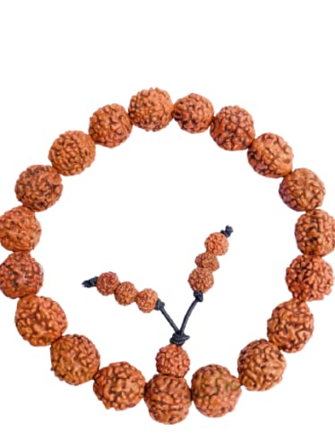 Navohm Handmade Rudraksha Reiki Bracelet – Pack of 3 for Meditation, Chakra Healing & Daily Wear (Unisex, Brown)
