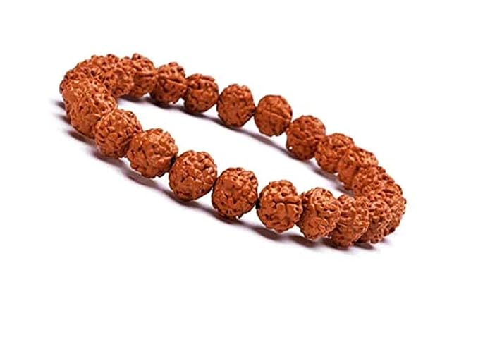 Navohm Handmade Rudraksha Reiki Bracelet – Pack of 3 for Meditation, Chakra Healing & Daily Wear (Unisex, Brown)