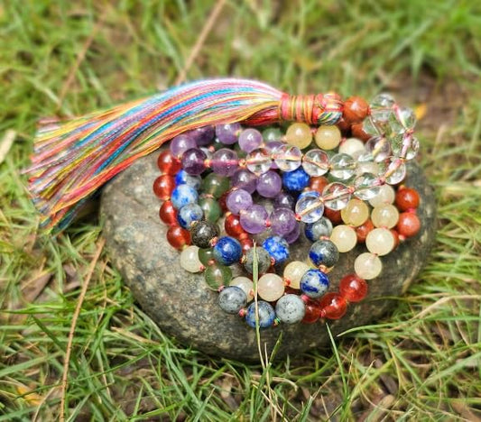 Navohm 7 Chakra Mala – 108 Beads Original Certified Meditation Mala for Men & Women