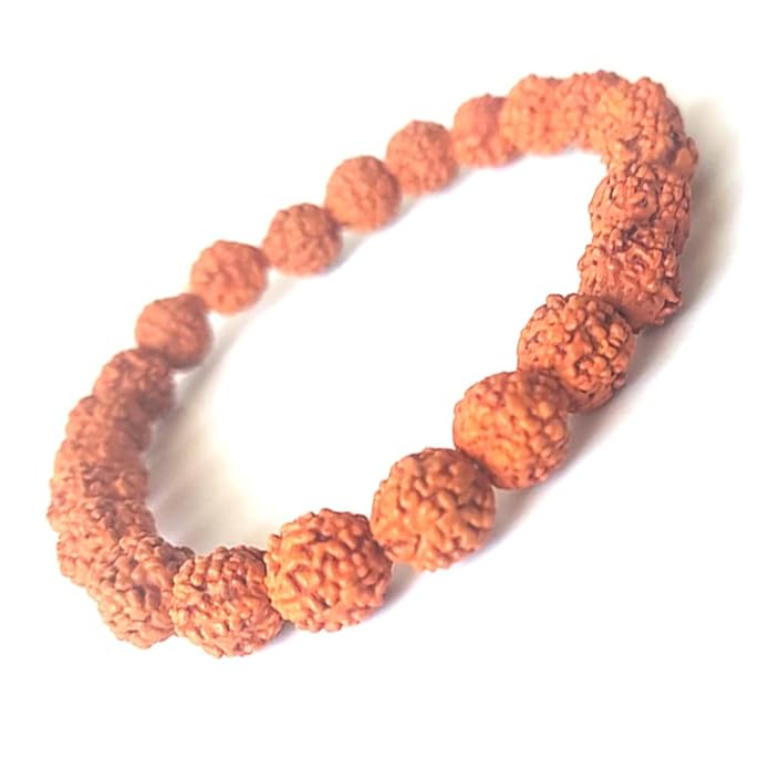 Navohm Handmade Rudraksha Reiki Bracelet – Pack of 3 for Meditation, Chakra Healing & Daily Wear (Unisex, Brown)