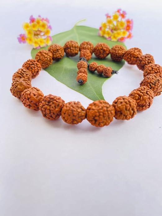 Navohm Handmade Rudraksha Reiki Bracelet – Pack of 3 for Meditation, Chakra Healing & Daily Wear (Unisex, Brown)