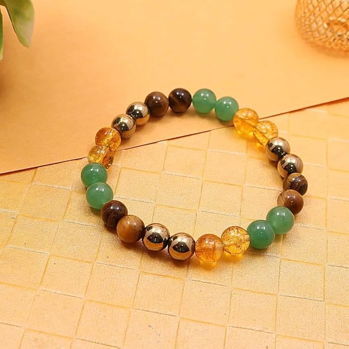 Navohm Money Magnet Crystal Healing Bracelet, Attract Wealth, Elevate Energy, Restore Balance