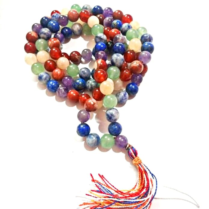 Navohm 7 Chakra Mala – 108 Beads Original Certified Meditation Mala for Men & Women