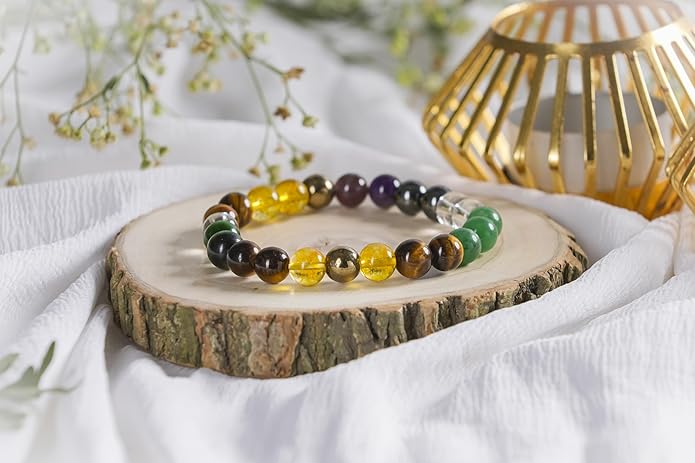 Navohm Money Magnet Crystal Healing Bracelet, Attract Wealth, Elevate Energy, Restore Balance
