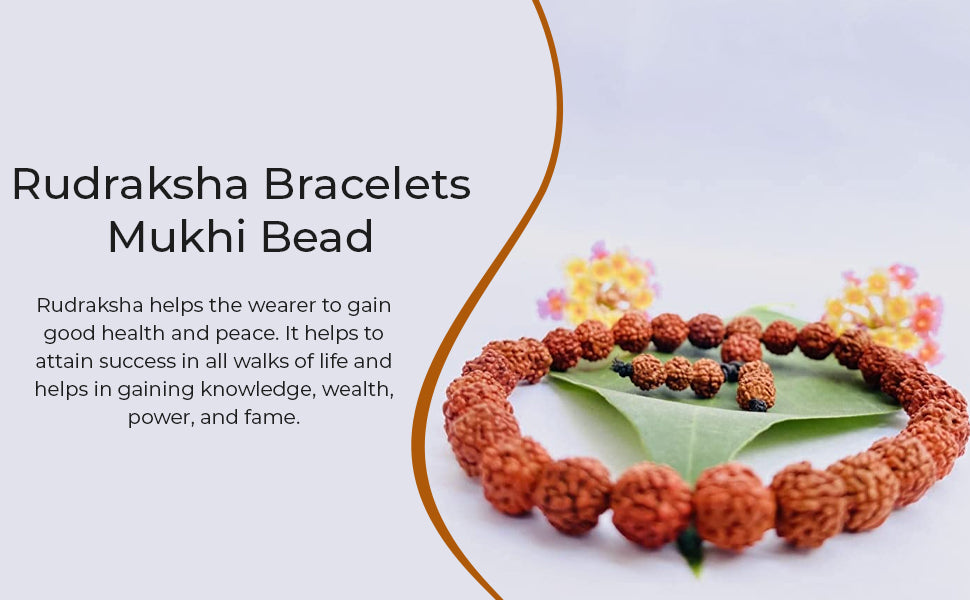 Navohm Handmade Rudraksha Reiki Bracelet – Pack of 3 for Meditation, Chakra Healing & Daily Wear (Unisex, Brown)