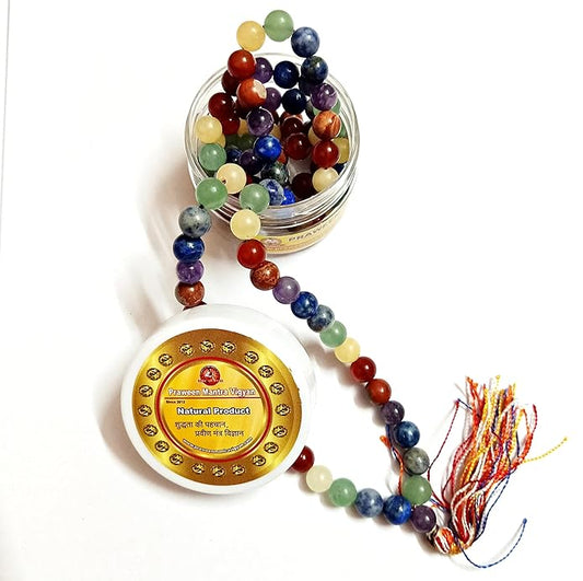 Navohm 7 Chakra Mala – 108 Beads Original Certified Meditation Mala for Men & Women