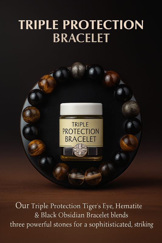 Navohm Triple Protection Bracelet – Natural Certified Stones for Power, Protection & Luck