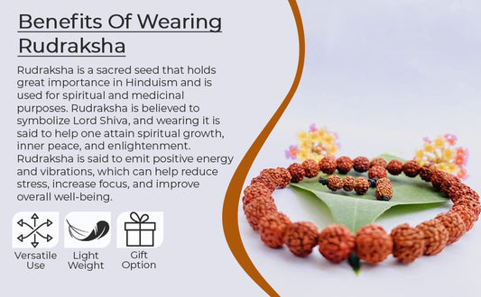 Navohm Handmade Rudraksha Reiki Bracelet – Pack of 3 for Meditation, Chakra Healing & Daily Wear (Unisex, Brown)